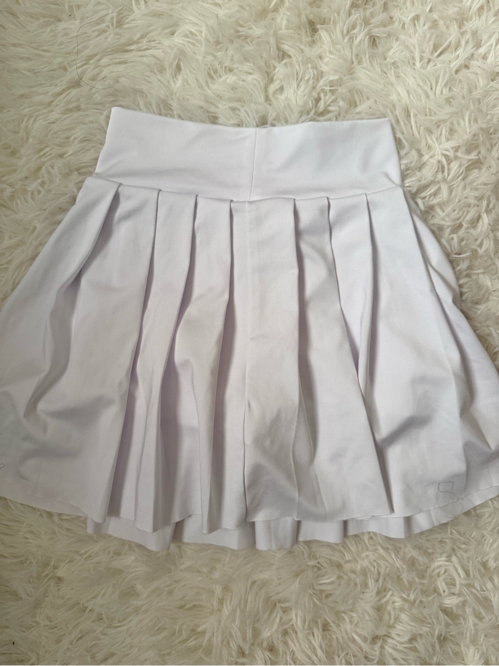 White Pleated Women's Skirt - Picture 2 of 3